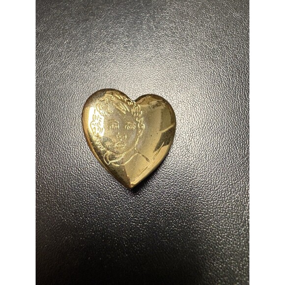 Vintage Gold Tone Variety Club Heart Brooch Pin Tie Tack ~1” - Picture 1 of 5